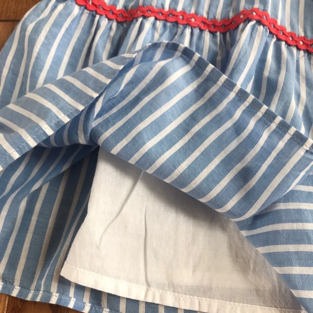 NWOT J.Crew Crewcuts Girls short sleeve striped dress 10 - Picture 8 of 8